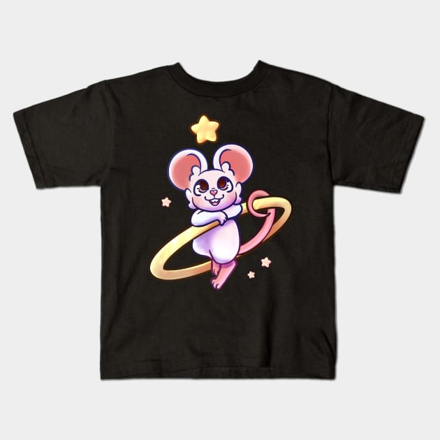 Space Mouse Kids T-Shirt by OrangeRamphasto